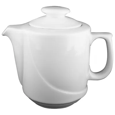 Чайник заварочный «Белая» Принц фарфор 0,75л D=12/19,5,H=13,5см белый