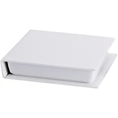 Коробка для чеков фарфор,кожа ,H=3,L=16,B=16см белый
