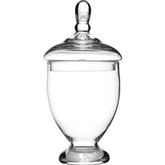Vase for serving with lid  glass  1.5 l  D=13.7, H=31.5 cm  clear.