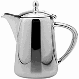 Coffee pot stainless steel 1l ,H=19.5,L=19,B=10.5cm metal.