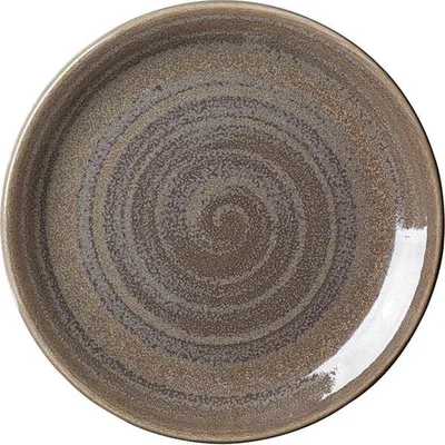 Тарелка «Революшн Гранит» мелкая фарфор D=200,H=15мм серый,коричнев.