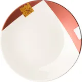 Тарелка «Зен Контур» фарфор D=305,H=30мм белый,оранжев.