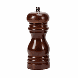 Salt/pepper mill, ceramic mechanism  wood, stainless steel  D=5, H=12cm  brown, silver.