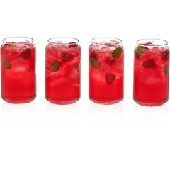 Бокал для пива банка стекло 454мл D=70,H=133мм прозр., изображение 3