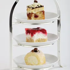 Этажерка 3 яруса для тарелок металл,хромирован. D=10,5/17,H=25,5,L=22,5,B=16,6см металлич., изображение 2