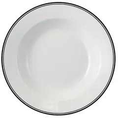 Deep plate “Richmond”  porcelain  D=21.6 cm  white, black