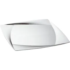 Блюдо сервировочное «Луки» для презентаций квадратное сталь нерж. ,L=30,B=30см серебрист.