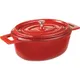 Форма для запекания с крышкой чугун 0,8л ,H=7,L=18,B=14см красный