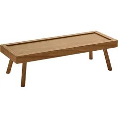 Подставка фуршетная для подачи на ножках дерево,орех ,H=8,L=36,B=13см