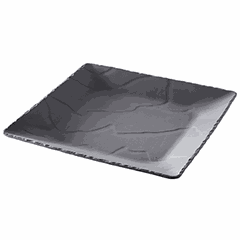 Тарелка глубокая «Базальт» матовая квадратная фарфор ,H=33,L=275,B=275мм черный