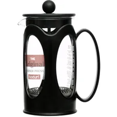 Френч-пресс «Кения Нью» стекло,пластик 350мл D=75,H=150,L=105мм черный,прозр.