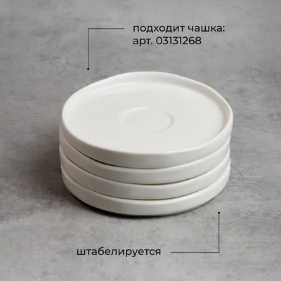 Блюдце «Эггшелл» с бортом фарфор D=115/35,H=15мм белый, Цвет: Белый, Диаметр (мм): 115, изображение 5