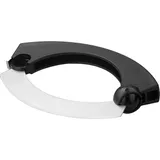 Нож для пиццы сталь нерж.,пластик черный,металлич.