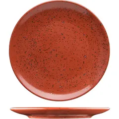 Plate “Lifestyle” small  porcelain  D=24cm  cinnabar