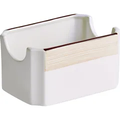 Сахарница для пакетиков «Чино» фарфор 150мл ,H=56,L=102,B=70мм белый,бежев.