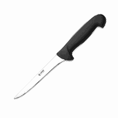 Нож для обвалки мяса сталь нерж.,пластик ,L=285/150,B=13мм черный,металлич.