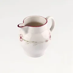 Кувшин «Космея утро» керамика 1,2л D=15,H=10см белый,красный