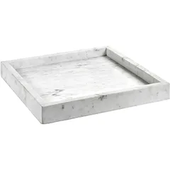 Serving dish marble ,H=5,L=40,B=40cm white