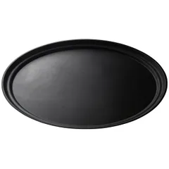 Rubberized oval tray  fiberglass , L=73.5, B=60cm  black