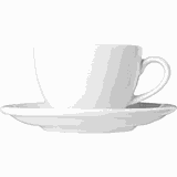 Чашка чайная «Алберго» фарфор 200мл D=87,H=60мм белый