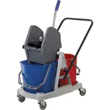 Тележка д/уборки с 2-мя ведрами полипроп. ,H=50,5,L=64,5,B=43см