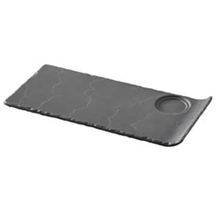 Serving dish “Basalt”  porcelain ,H=15,L=290,B=134mm black