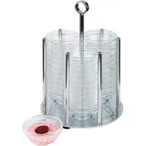 Подставка фуршетная для салатников + салатники [36шт] сталь,стекло D=60,H=266,L=140,B=140мм прозр.,с