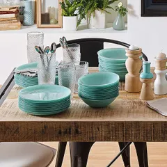 Тарелка десертная «Арти» стекло D=205,H=15мм голуб., изображение 2