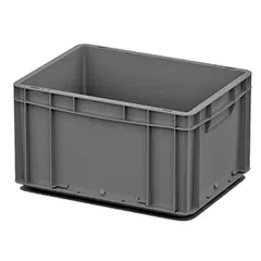 Ящик для продуктов сплошной (от -10 до +60°C) полипроп. 21л ,H=22,L=40,B=30см серый