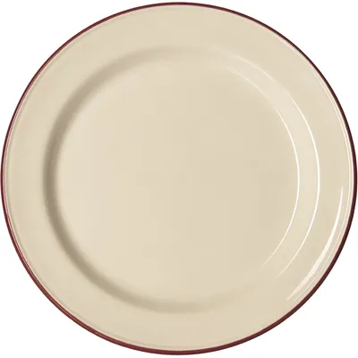 Тарелка «Кларет» фарфор D=160,H=15мм бежев.,бордо, Диаметр (мм): 160