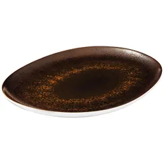 Serving dish “Estia”  porcelain , L=30, B=26cm  brown, white