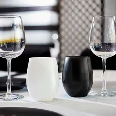 Стакан «Праймери Колор» стекло 360мл D=81,H=103мм белый,матовый, изображение 3