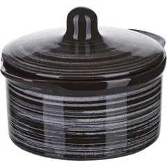 Baking pan with lid “Marengo” ceramics 0.5l D=11cm