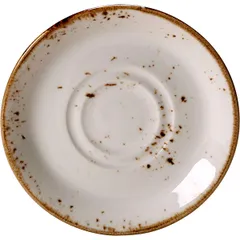 Saucer “Kraft White”  porcelain  D=165, H=15mm  white, brown.