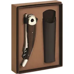 Single-stage narzannik with a case in a gift box  stainless steel, wood , L=150, B=35mm  silver,
