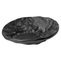 Salad bowl “Crater” glass 35ml D=10cm black