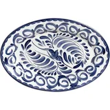 Блюдо «Пуэбла Блю» овальное фарфор ,L=34,B=23,5см белый,синий