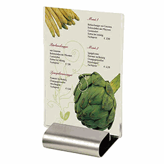 Stand for menu without base[3pcs] plastic ,L=16.5,B=11.5cm clear.