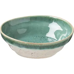 Deep plate “Erboso Reativo”  porcelain  1 l  D=215, H=70mm  turquoise, beige.