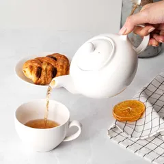 Чайник заварочный «Кунстверк» фарфор 0,8л D=87,H=90,L=190мм белый, изображение 2