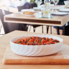 Блюдо «Смарт Кюзин» овальное стекло ,L=22,B=16см белый, изображение 2