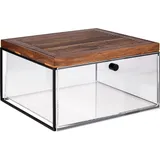 Контейнер для хлеба выдвижной с доской для нарезки дерево,акрил ,H=20,L=354,B=325мм прозр.,коричнев.