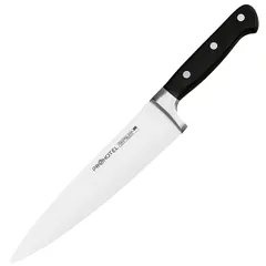 Нож поварской «Проотель» сталь нерж.,пластик ,L=345/210,B=45мм черный,металлич.