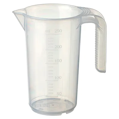Стакан мерный с ручкой полипроп. 250мл D=7,H=12см прозр.