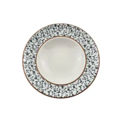 Тарелка глубокая «Калиф» фарфор 450мл D=27см белый,синий