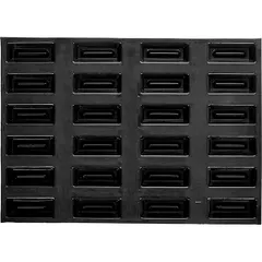 Confectionery mold “Rectangle” 10*4*25[24pcs] silicone, fiberglass ,H=25,L=600,B=400mm black