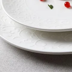 Тарелка «Жасмин» мелкая фарфор D=28см белый, изображение 3
