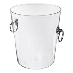 Champagne bucket plastic D=20,H=23.2cm clear.