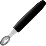 Noisette oval  stainless steel, plastic , L=32, B=18mm  black, metallic.