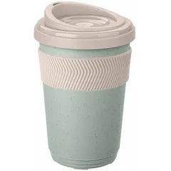 Thermal mug with anti-slip ring  polyprop.  400 ml  D=98, H=156mm  green.